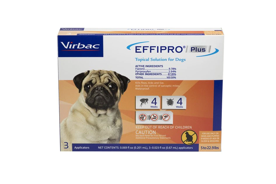 Virbac EFFIPRO Flea & Tick Spot Treatment for Dogs, 5-22.9 lbs 3 Virbac EFFIPRO Flea & Tick Spot Treatment for Dogs, 5-22.9 lbs