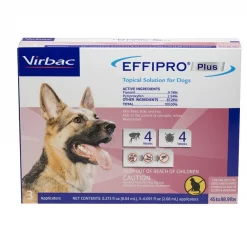 Virbac EFFIPRO Flea & Tick Spot Treatment for Dogs, 45-88.9 lbs