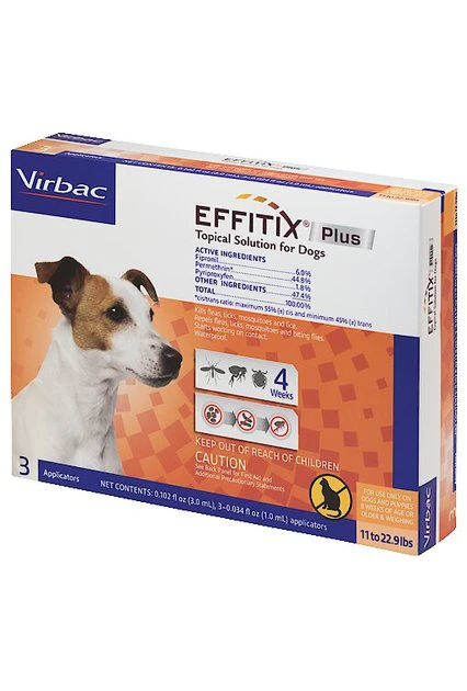Virbac EFFITIX Flea & Tick Spot Treatment for Dogs, 11-22.9 lbs 3 Virbac EFFITIX Flea & Tick Spot Treatment for Dogs, 11-22.9 lbs