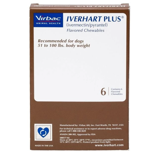 Iverhart Plus Chewable Tablet for Dogs, 51-100 lbs, (Brown Box) 4 Iverhart Plus Chewable Tablet for Dogs, 51-100 lbs, (Brown Box) - Image 2