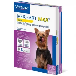 Iverhart Max Chew for Dogs, 6-12 lbs, (Purple Box)