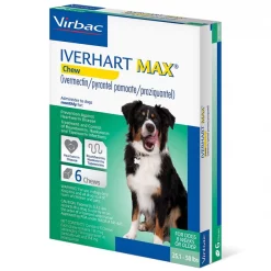 Iverhart Max Chew for Dogs, 25.1-50 lbs, (Green Box)