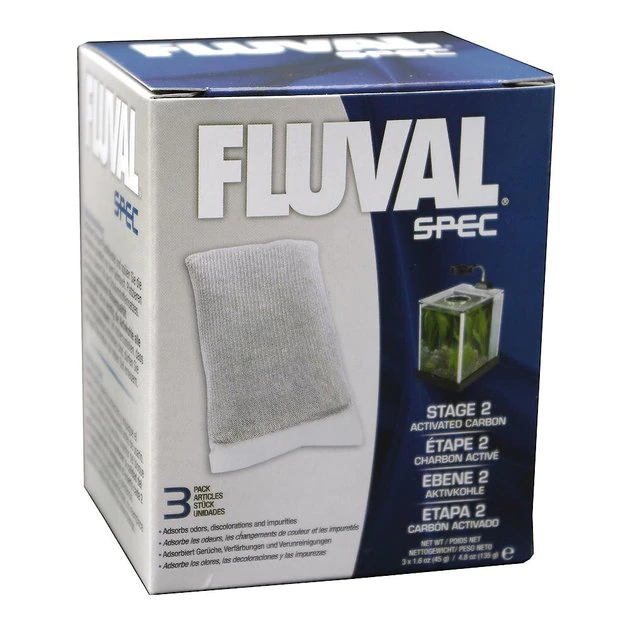 Fluval Spec Carbon Bags Filter Media 3 Fluval Spec Carbon Bags Filter Media