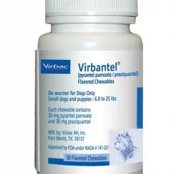 Virbantel Chewable Flavored Tablets for Small Dogs, 6-25 lbs