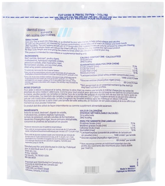 Virbac C.E.T. Enzymatic Dental Chews for Medium Dogs, 26-50 lbs 4 Virbac C.E.T. Enzymatic Dental Chews for Medium Dogs, 26-50 lbs - Image 2