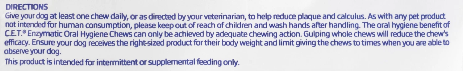 Virbac C.E.T. Enzymatic Dental Chews for Small Dogs, 11-25 lbs 8 Virbac C.E.T. Enzymatic Dental Chews for Small Dogs, 11-25 lbs - Image 6