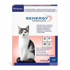 Senergy Topical Solution for Cats, 5.1-15 lbs, (Blue Box)