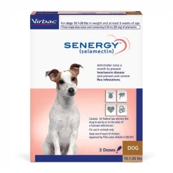 Senergy Topical Solution for Dogs, 10.1-20 lbs, (Brown Box)