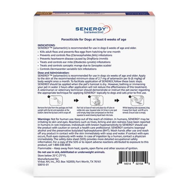 Senergy Topical Solution for Dogs, 10.1-20 lbs, (Brown Box) 4 Senergy Topical Solution for Dogs, 10.1-20 lbs, (Brown Box) - Image 2