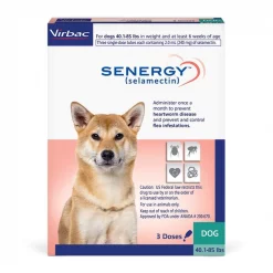 Senergy Topical Solution for Dogs, 40.1-85 lbs, (Teal Box)