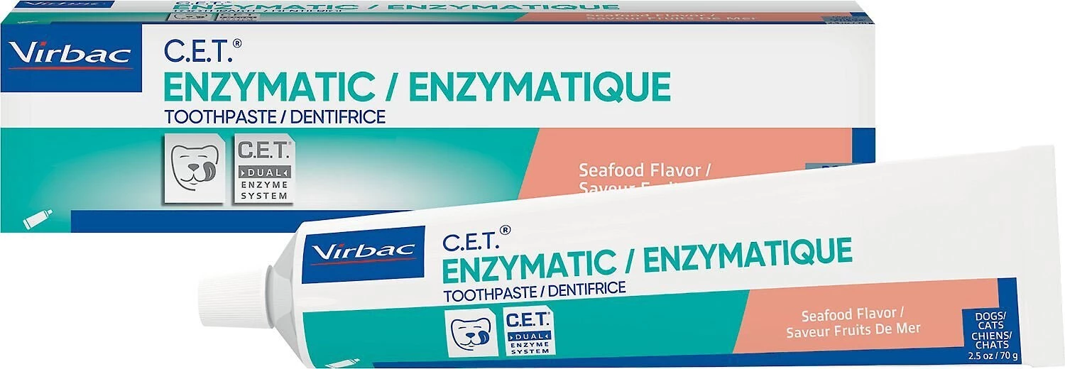 Virbac C.E.T. Enzymatic Dog & Cat Poultry Flavor Toothpaste, 70 gram & Virbac C.E.T. Tartar Control Seafood Flavor Dog & Cat Toothpaste, 70 gram 8 Virbac C.E.T. Enzymatic Dog & Cat Poultry Flavor Toothpaste, 70 gram & Virbac C.E.T. Tartar Control Seafood Flavor Dog & Cat Toothpaste, 70 gram - Image 6