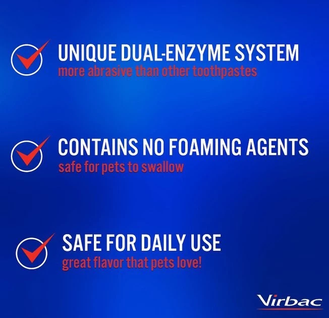 Virbac C.E.T. Enzymatic Dog & Cat Poultry Flavor Toothpaste, 70 gram & Virbac C.E.T. Tartar Control Seafood Flavor Dog & Cat Toothpaste, 70 gram 10 Virbac C.E.T. Enzymatic Dog & Cat Poultry Flavor Toothpaste, 70 gram & Virbac C.E.T. Tartar Control Seafood Flavor Dog & Cat Toothpaste, 70 gram - Image 8