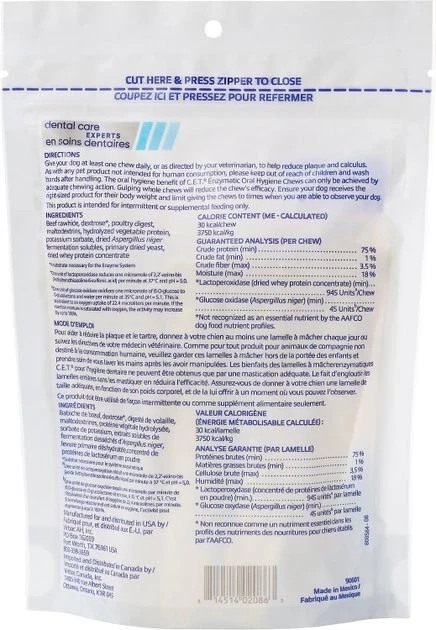 Virbac C.E.T. VeggieDent Fr3sh Tartar Control Dog Chews, Extra Small, 30 count & Virbac C.E.T. Enzymatic Oral Hygiene Dental Dog Chews, X-Small 6 Virbac C.E.T. VeggieDent Fr3sh Tartar Control Dog Chews, Extra Small, 30 count & Virbac C.E.T. Enzymatic Oral Hygiene Dental Dog Chews, X-Small - Image 4