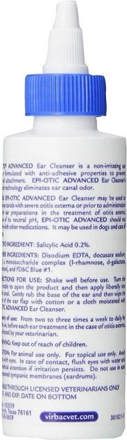 Virbac Epi-Otic Advanced Ear Cleaner for Dogs & Cats, 4-oz bottle & Virbac C.E.T. Enzymatic Dog & Cat Poultry Flavor Toothpaste, 70 gram 5 Virbac Epi-Otic Advanced Ear Cleaner for Dogs & Cats, 4-oz bottle & Virbac C.E.T. Enzymatic Dog & Cat Poultry Flavor Toothpaste, 70 gram - Image 3
