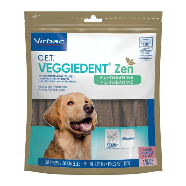 Virbac C.E.T. VeggieDent Zen Dental Chews for Large Dogs, over 66 lbs 3 Virbac C.E.T. VeggieDent Zen Dental Chews for Large Dogs, over 66 lbs
