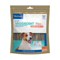 Virbac C.E.T. VeggieDent Flex + Joint Health Dental Chews for Small Dogs, 11-22 lbs