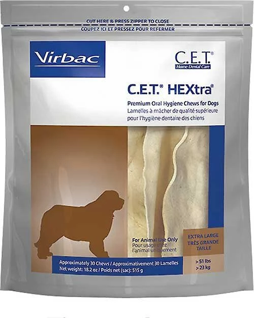 Virbac C.E.T. HEXtra Dental Chews for X-Large Dogs, over 51 lbs 3 Virbac C.E.T. HEXtra Dental Chews for X-Large Dogs, over 51 lbs