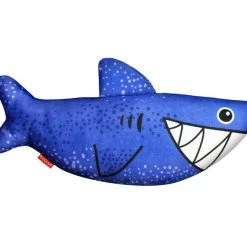 Red Dingo DURABLES Steve the Shark Squeaky Soft Dog Toy