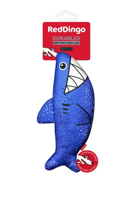 Red Dingo DURABLES Steve the Shark Squeaky Soft Dog Toy 4 Red Dingo DURABLES Steve the Shark Squeaky Soft Dog Toy - Image 2
