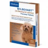 Milbehart Flavored Tablets for Dogs, 2-10 lbs, (Brown Box)