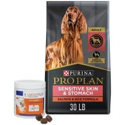 Virbac||Purina Pro Plan Virbac MOVOFLEX Soft Chews Joint Supplement for Dogs + Purina Pro Plan Adult Sensitive Skin & Stomach Salmon & Rice Formula Dry Food