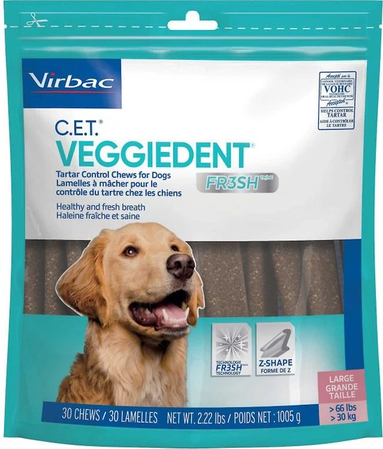 Virbac C.E.T. VeggieDent Fr3sh Tartar Control Chews + Enzymatic Poultry Flavor Toothpaste for Dogs 4 Virbac C.E.T. VeggieDent Fr3sh Tartar Control Chews + Enzymatic Poultry Flavor Toothpaste for Dogs - Image 2