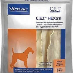 Virbac C.E.T. HEXtra Dental Chews for Medium Dogs, 11-25 lbs