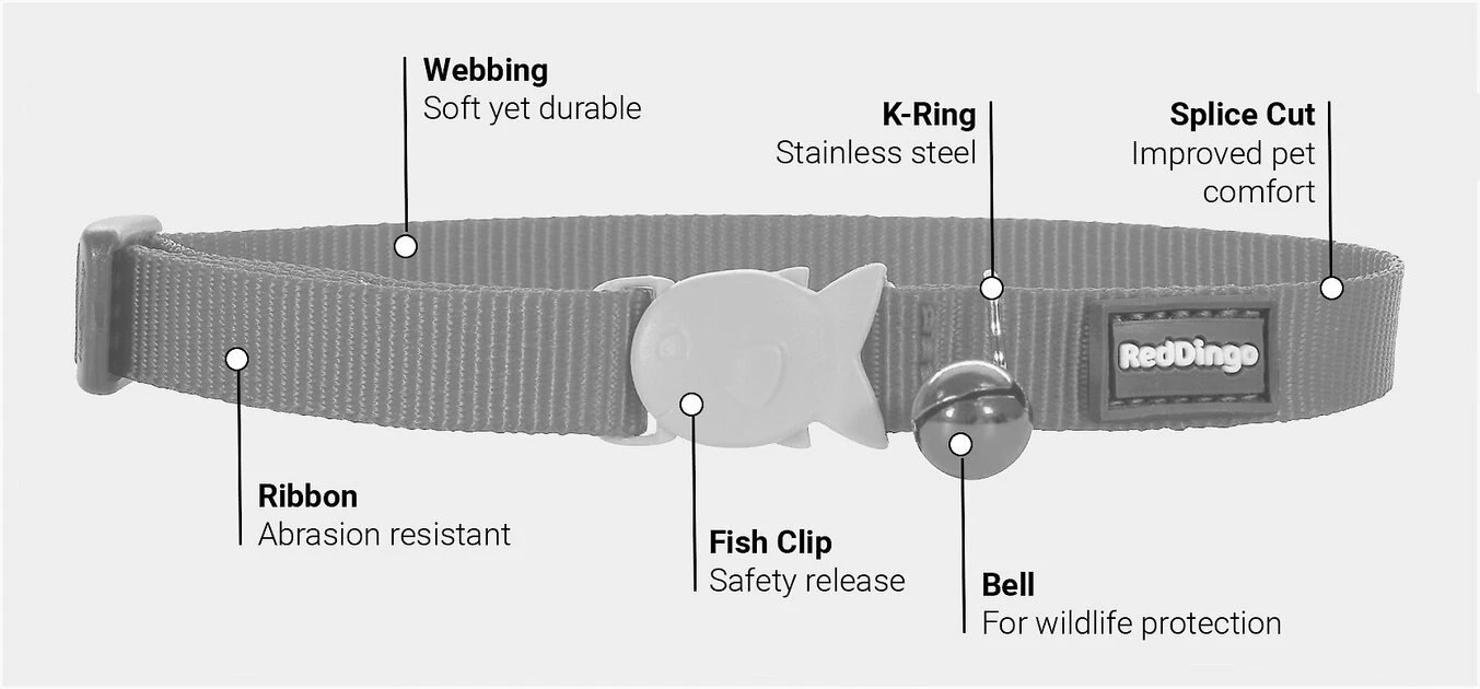 Red Dingo Cosmos Nylon Breakaway Cat Collar with Bell 4 Red Dingo Cosmos Nylon Breakaway Cat Collar with Bell - Image 2