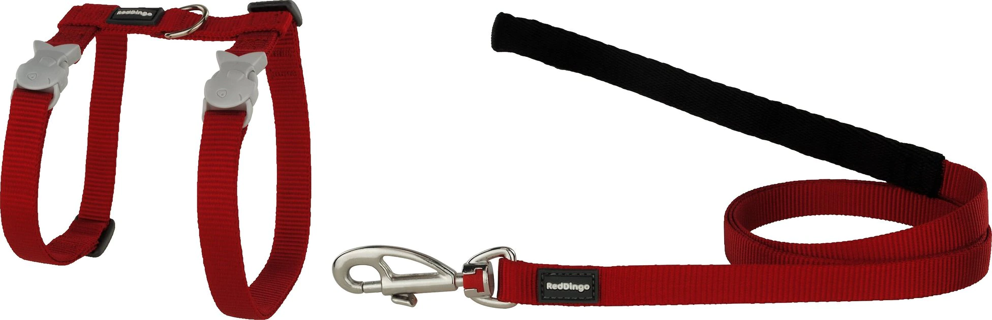 Red Dingo Classic Nylon Cat Harness & Leash 3 Red Dingo Classic Nylon Cat Harness & Leash