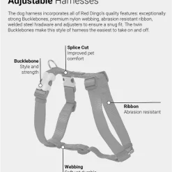 Red Dingo Designer Snake Eyes Nylon Back Clip Dog Harness -Red Dingo Sales Store 84739 PT8. SY630 V1575916085