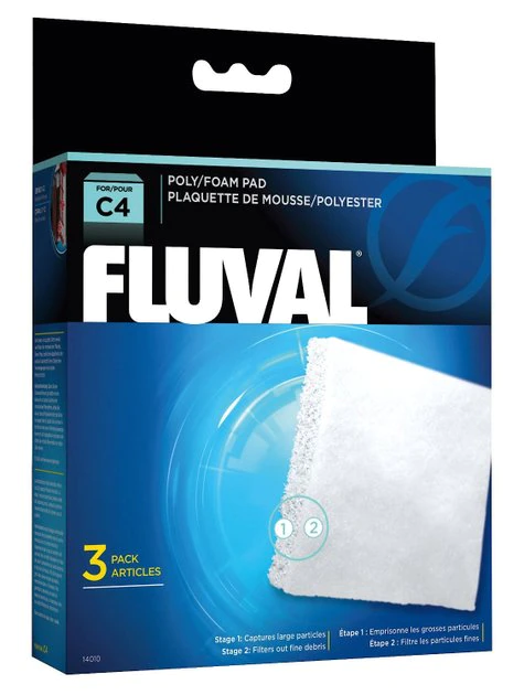 Fluval C4 Poly/Foam Pad Filter Media 3 Fluval C4 Poly/Foam Pad Filter Media