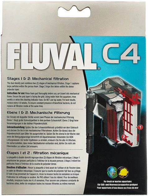 Fluval C4 Poly/Foam Pad Filter Media 4 Fluval C4 Poly/Foam Pad Filter Media - Image 2