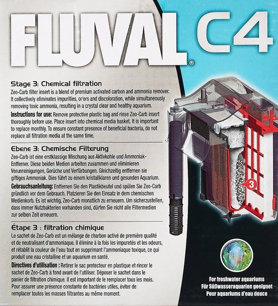 Fluval C4 Zeo-Carb Filter Media 4 Fluval C4 Zeo-Carb Filter Media - Image 2